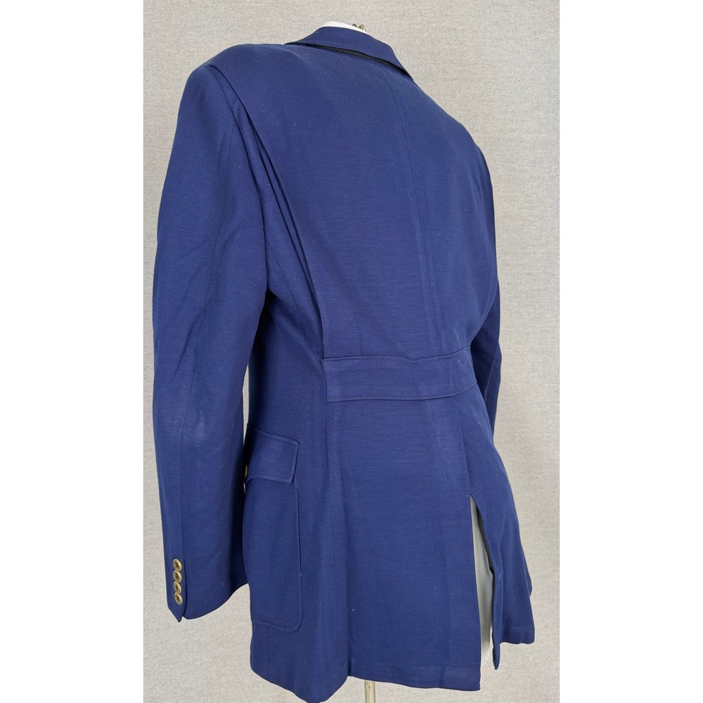 Vintage Bespoke Blue Norfolk Belted Sport Coat‎ Blazer 50s 60s True Vintage - Picture 7 of 12